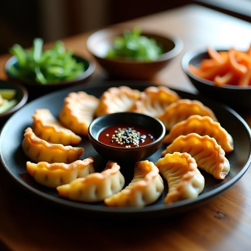 Gyoza Veganas de Repollo y Zanahoria con Salsa de Sésamo: Receta Japonesa en Airfryer