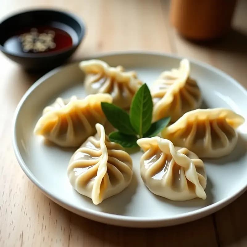 Gyoza al Vapor con Relleno de Hongos Shiitake: Receta Japonesa Vegana y Baja en Grasas