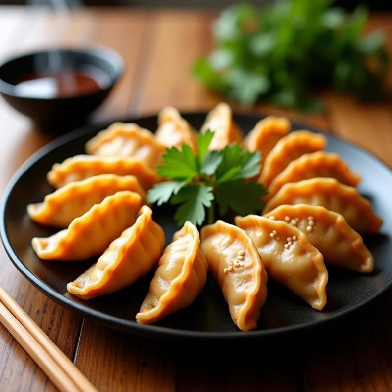 Gyoza Japoneses de Kimchi y Tofu: Receta Vegana en Airfryer con Salsa Umami