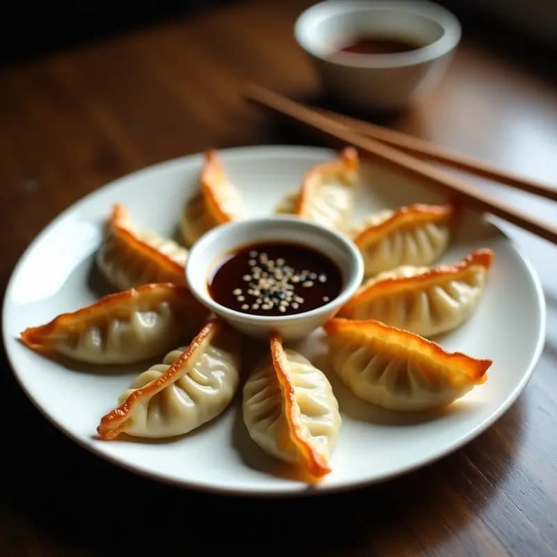 Gyozas Japonesas de Cerdo y Col Rellena: Receta en Sartén con Salsa de Sésamo