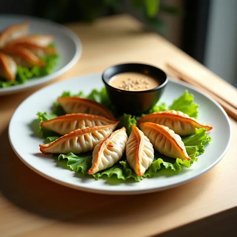 Gyozas de Cerdo y Repollo con Salsa de Sésamo: Aperitivo Japonés Crujiente en Airfryer