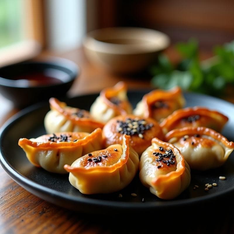 Gyozas de Col Morada y Hongos Shiitake: Receta Japonesa Vegana en Airfryer