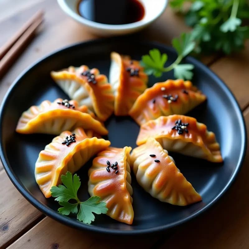 Gyozas de Col Morada y Setas: Aperitivo Japonés Vegano y Crujiente en Airfryer
