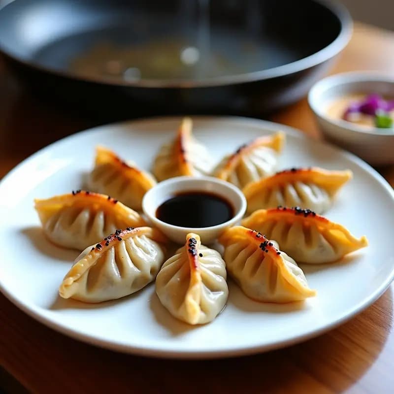 Gyozas de Repollo Morado y Tofu Ahumado: Receta Japonesa Vegana en Sartén Antiadherente