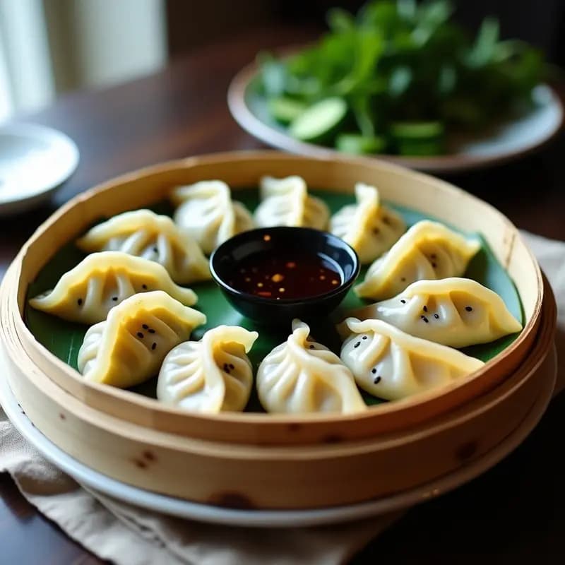Gyozas de Repollo y Tofu: Receta Japonesa al Vapor con Salsa de Soja y Jengibre
