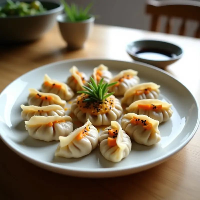 Gyozas de Repollo y Zanahoria al Vapor: Receta Japonesa Vegana y Baja en Calorías