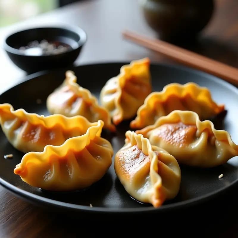 Gyozas Japonesas de Champiñones Shitake y Tofu: Receta Vegana en Airfryer