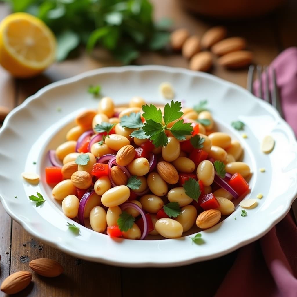 Habitas con Almendras y Limón Confitado: Ensalada Marroquí Alta en Fibra en Thermomix