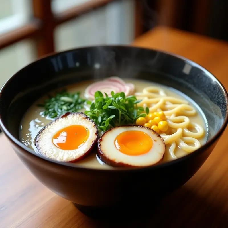 Hakata Ramen con Huevo Marinado y Narutomaki: Receta Japonesa de Fideos Crema en Casa