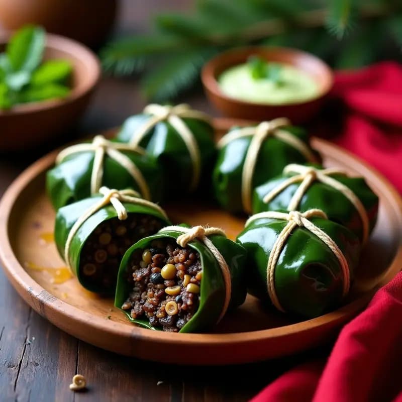 Hallaca Venezolana Vegana con Relleno de Champiñones: Receta Tradicional Sin Carne