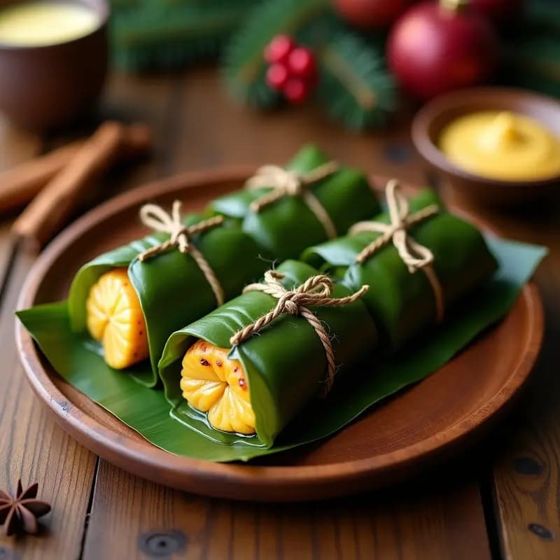 Hallacas de Plátano Maduro y Queso de Castaña: Receta Venezolana Vegana para Navidad