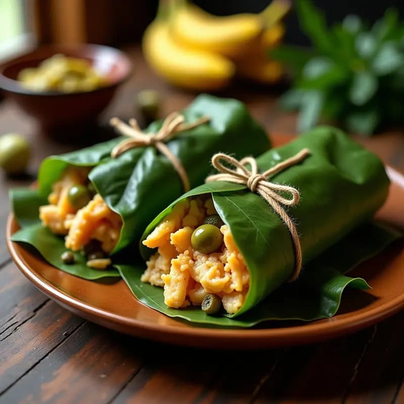 Hallacas Venezolanas con Relleno de Pollo y Aceitunas: Receta Navideña Sin Gluten
