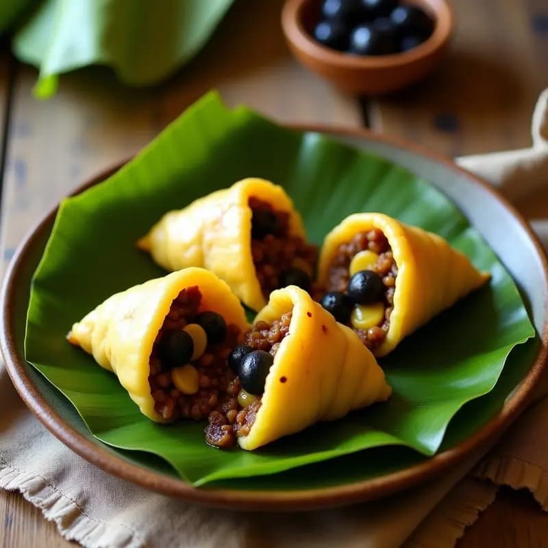 Hallacas Venezolanas Veganas con Plátano y Aceitunas: Receta Navideña Sin Carne