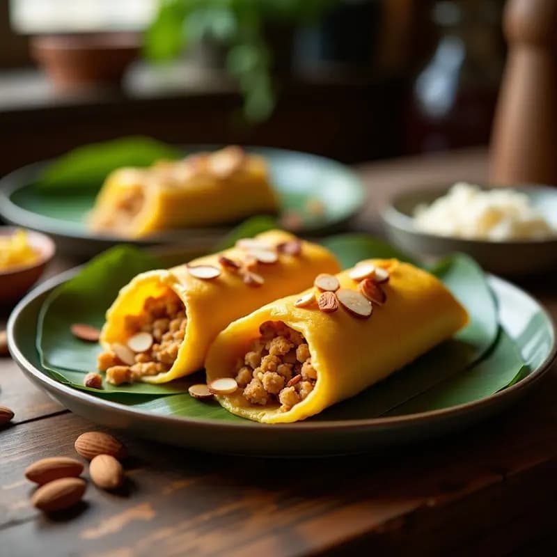 Hallacas Venezolanas de Pollo y Pasas: Receta Navideña en Hojas de Plátano con Toque Gourmet