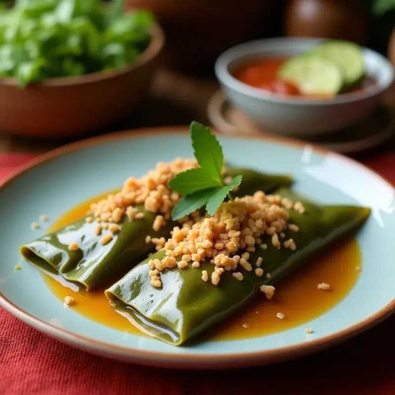Hallacitas de Pescado en Hojas de Bijao: Receta Venezolana de Tamal Costero con Leche de Coco