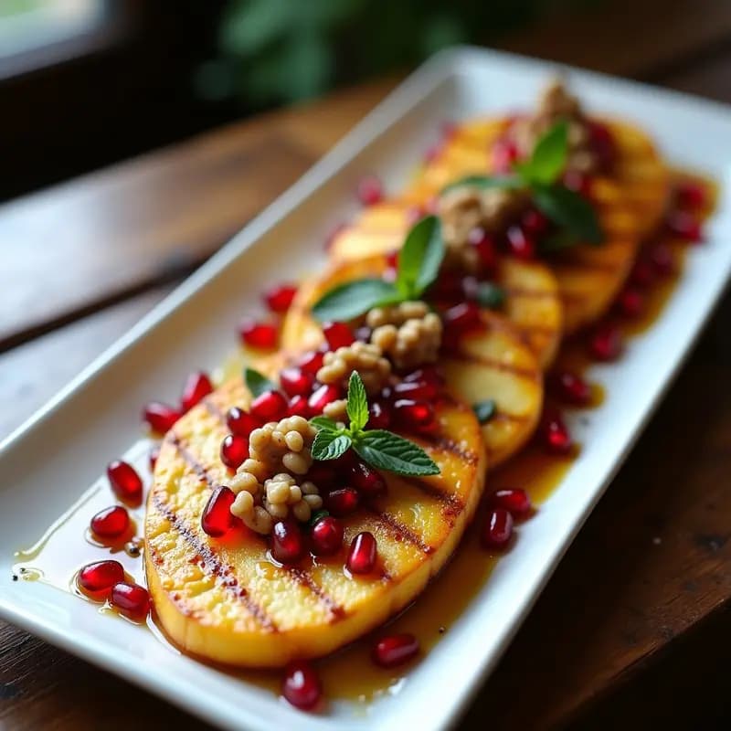 Halloumi a la Plancha con Miel de Granado y Nueces: Entrante Chipriota Gourmet