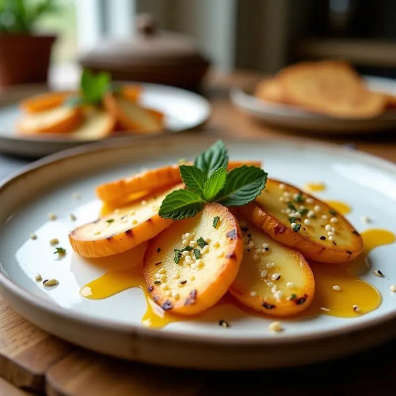 Halloumi a la Plancha con Miel y Sésamo: Entrante Chipriota Crujiente y Dulce