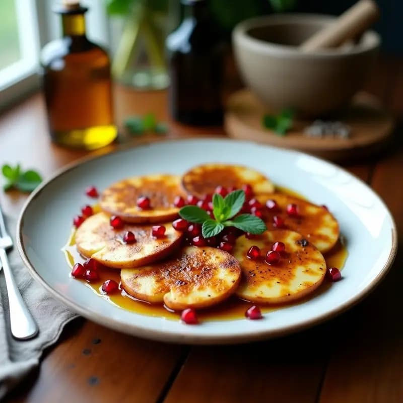 Halloumi a la Plancha con Vinagreta de Miel y Zaatar: Entrante Libanés en 10 Minutos