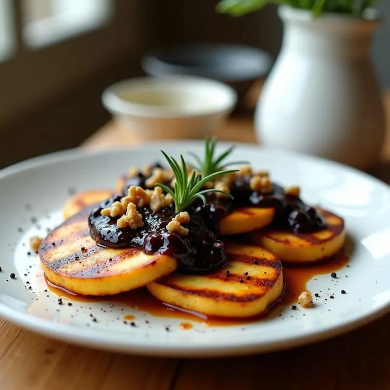 Halloumi a la Plancha con Salsa de Higos Negros y Nueces: Entrante Chipriota Vegano en 10 Minutos