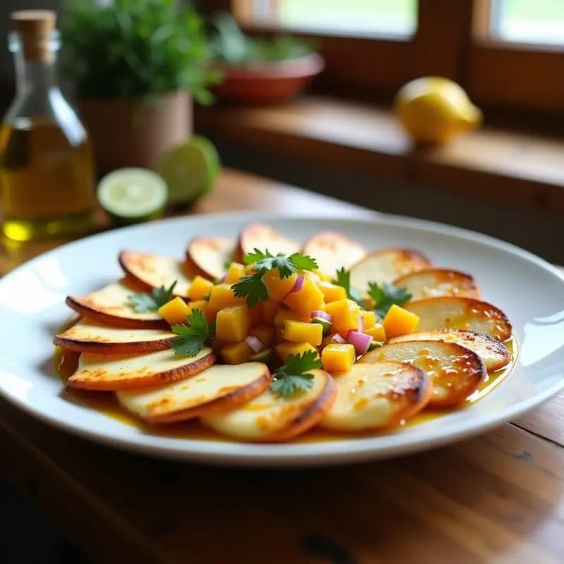 Halloumi a la Plancha con Salsa de Mango y Jalapeño: Receta Chipriota Picante y Dulce