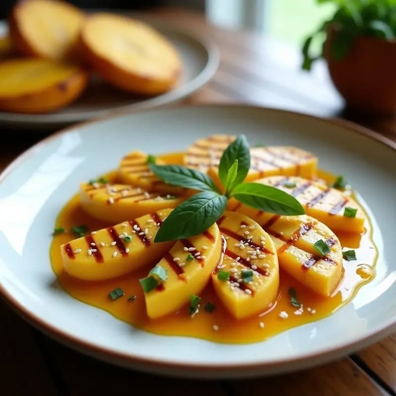 Halloumi a la Plancha con Salsa de Mango y Mentol: Receta Chipriota Rápida y Sin Gluten