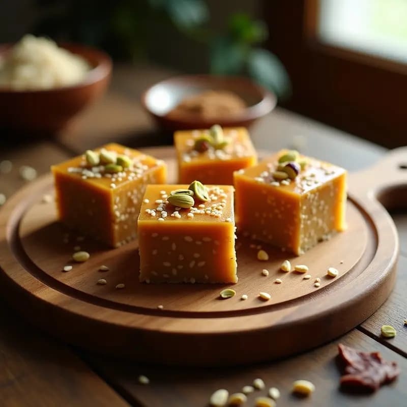 Halva de Dátiles y Semillas de Sésamo: Postre Indio Sin Azúcar y Energético