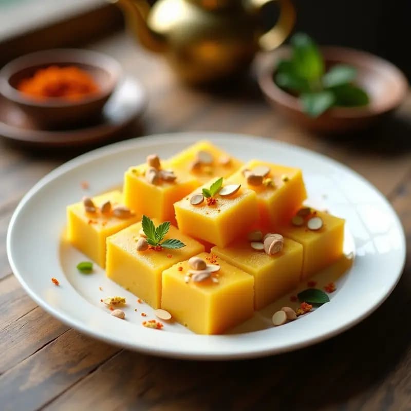 Halva de Sémola y Azafrán: Postre Árabe Sin Gluten con Toque Floral