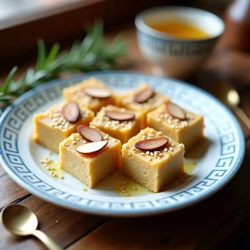 Halva de Sémola y Dátiles: Postre Griego Tradicional sin Harina y sin Azúcar
