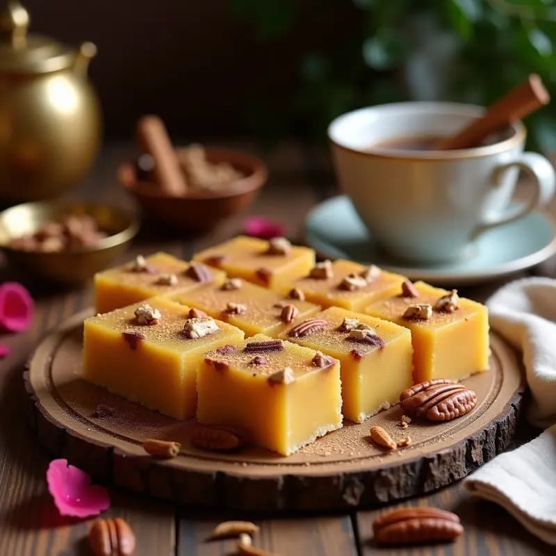 Halva de Sémola con Nuez y Cardamomo: Postre Indio Sin Azúcar con Endulzante Natural
