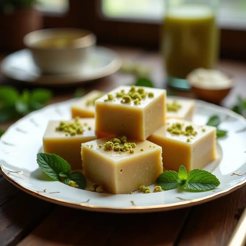 Halva de Sémola y Tahini con Pistachos: Postre Egipcio Sin Azúcar y Alta en Energía