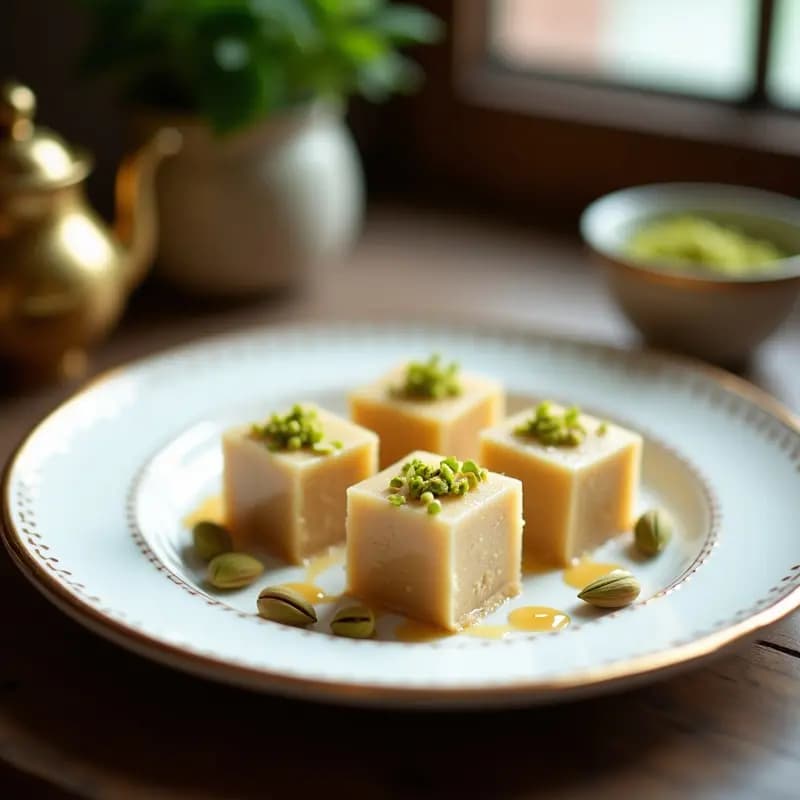 Halva de Sémola y Tahini: Postre Árabe Sin Azúcar con Toque a Pistacho