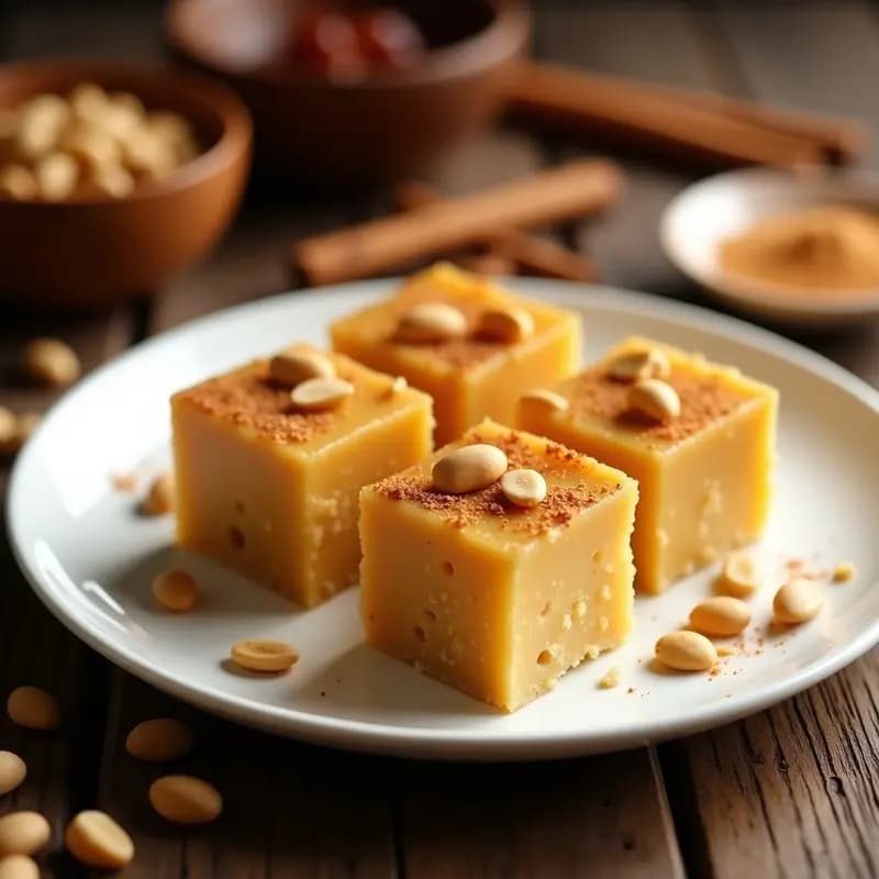 Halva de Semolina y Cacahuete: Postre Indio Sin Azúcar con Cardamomo y Pasas de Dátil