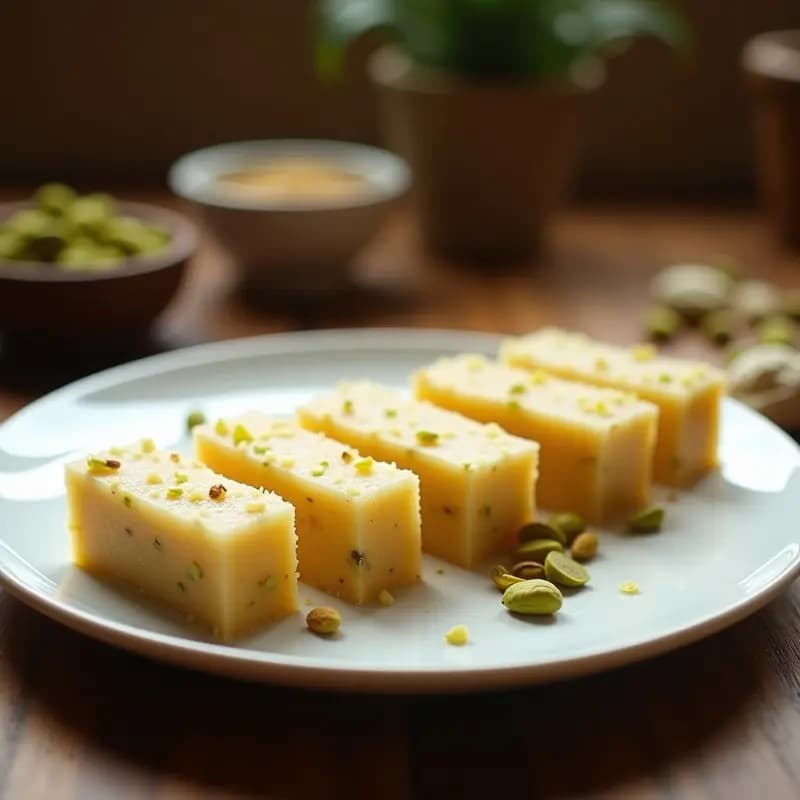 Halva de Semolina y Pistacho: Postre Iraní Sin Gluten y Sin Azúcar