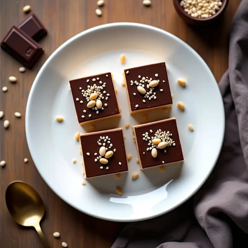 Halva de Sésamo y Cacahuete con Chocolate 85%: Postre Mediooriental Keto y Sin Azúcar