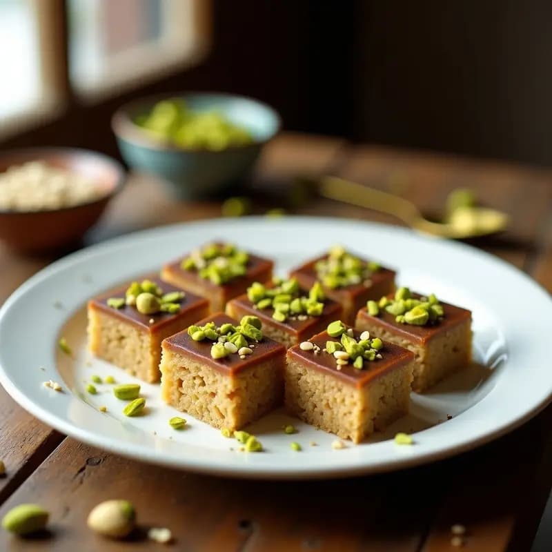 Halva de Sésamo y Tahini con Pistachos: Postre Turco Keto y Sin Azúcar