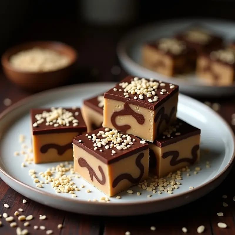 Halva de Tahini y Chocolate: Postre de Oriente Medio Sin Azúcar y Keto