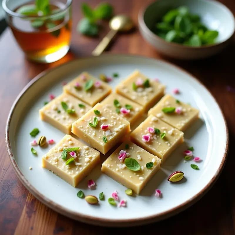 Halva Turca de Pistacho y Rosa: Postre Sin Horno y Sin Azúcar con Toque Oriental