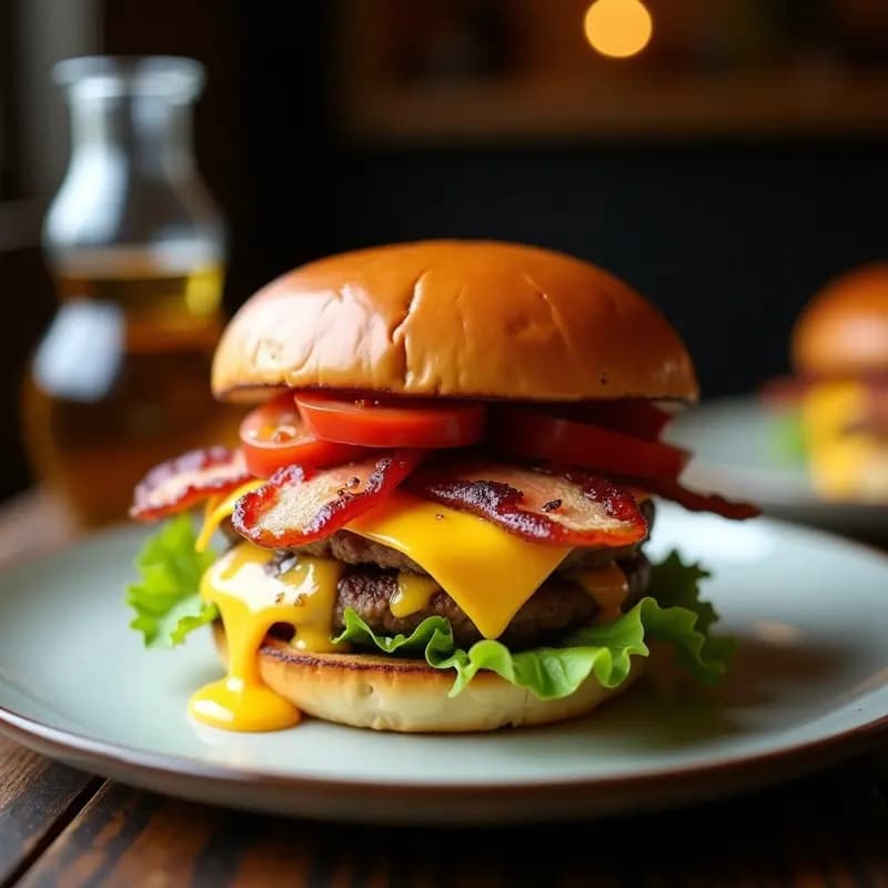 Hamburguesa de 5 Quesos con Bacon y Mermelada de Piña Picante: Receta para Amantes del Cheese Overload