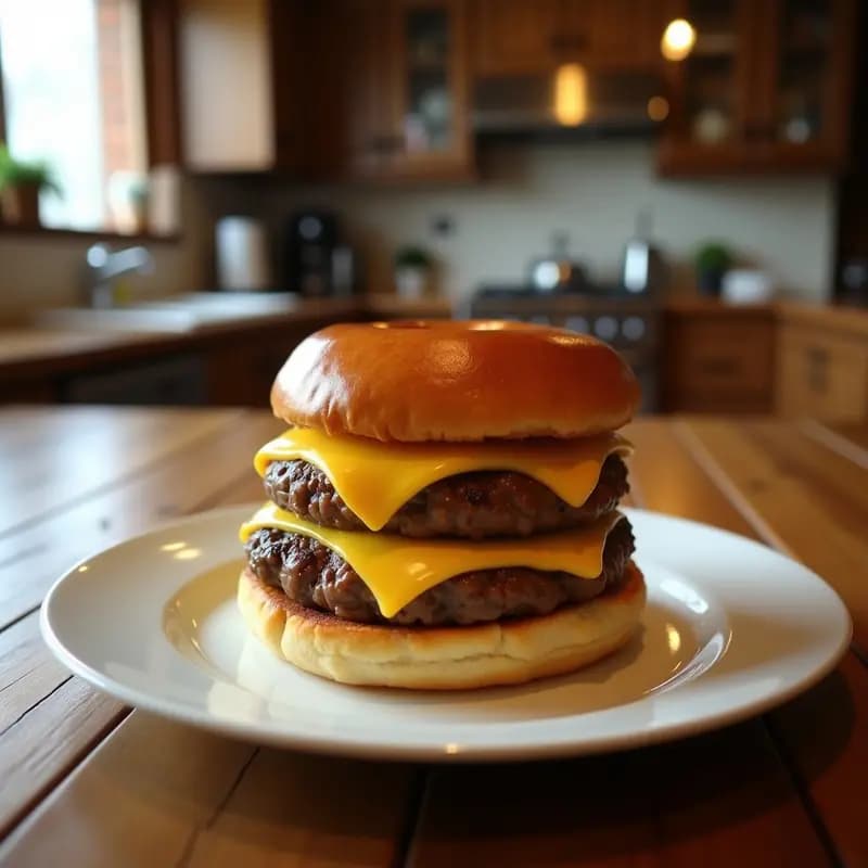 Hamburguesa de 5 Quesos Fundidos con Donut Glaseado: Receta Extrema para Amantes del Cheese