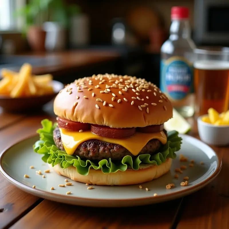 Hamburguesa de 5 Quesos y Tocino Ahumado: Receta Ultrasabrosa para Amantes de la Carne
