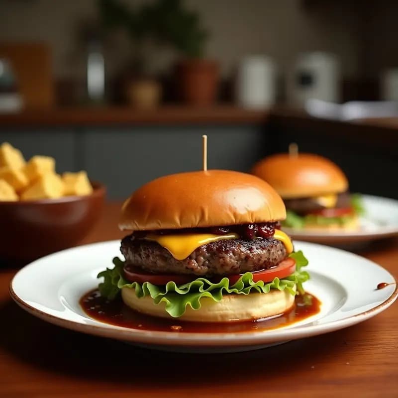 Hamburguesa de 7 Carnes con Queso Fundido y Salsa de Trufa Negra: El Cheat Meal Definitivo en 30 Minutos
