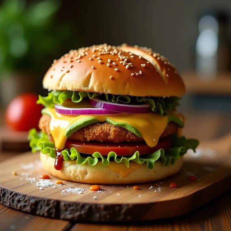 Hamburguesa de Aguacate y Queso de Cabra con Pan de Ajo: La Versión Vegetariana que no te Hará Extrañar la Carne