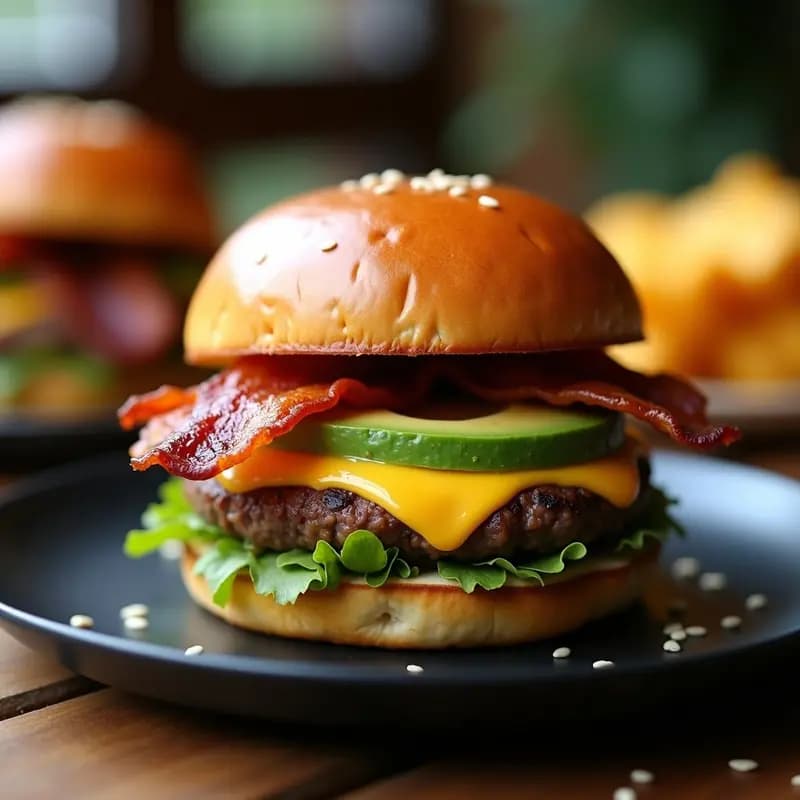 Hamburguesa de Aguacate y Queso de Cabra con Pan de Brioche: La Opción Gourmet para los Amantes del Queso