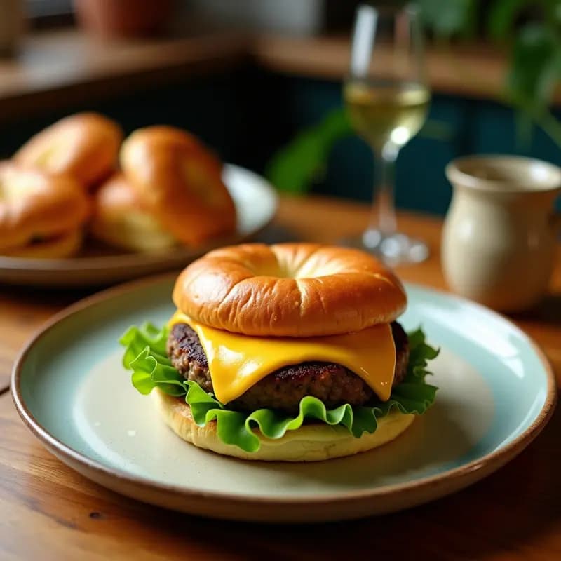 Hamburguesa de Aguacate y Queso Cheddar con Pan de Brioche: Receta Vegetariana Hipercalórica