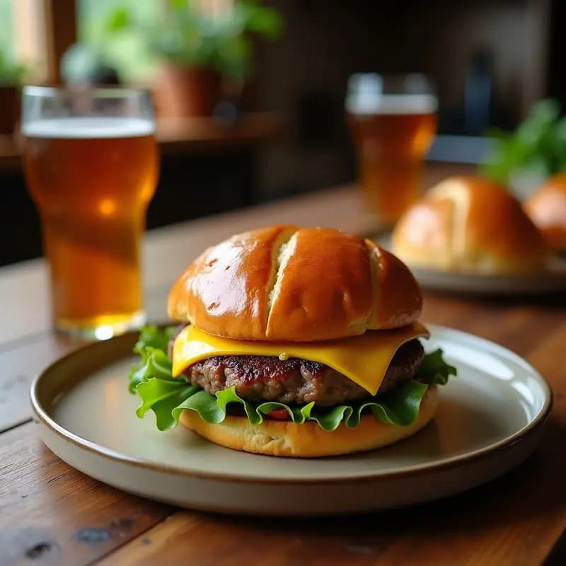 Hamburguesa de Chistorra y Queso Idiazábal con Pan de Brioche: Receta Española Contundente
