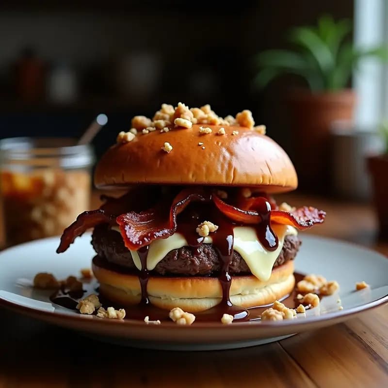 Hamburguesa de Chocolate y Queso Azul: Receta Extrema para los Más Atrevidos