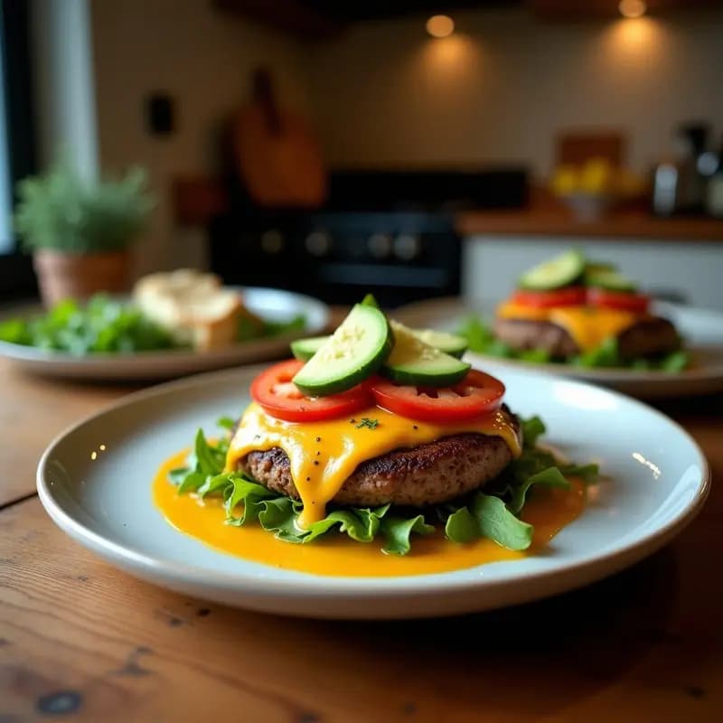 Hamburguesa de Choriqueso con Queso Oaxaca y Aguacate: Sabores Méxicanos en Cada Bocado