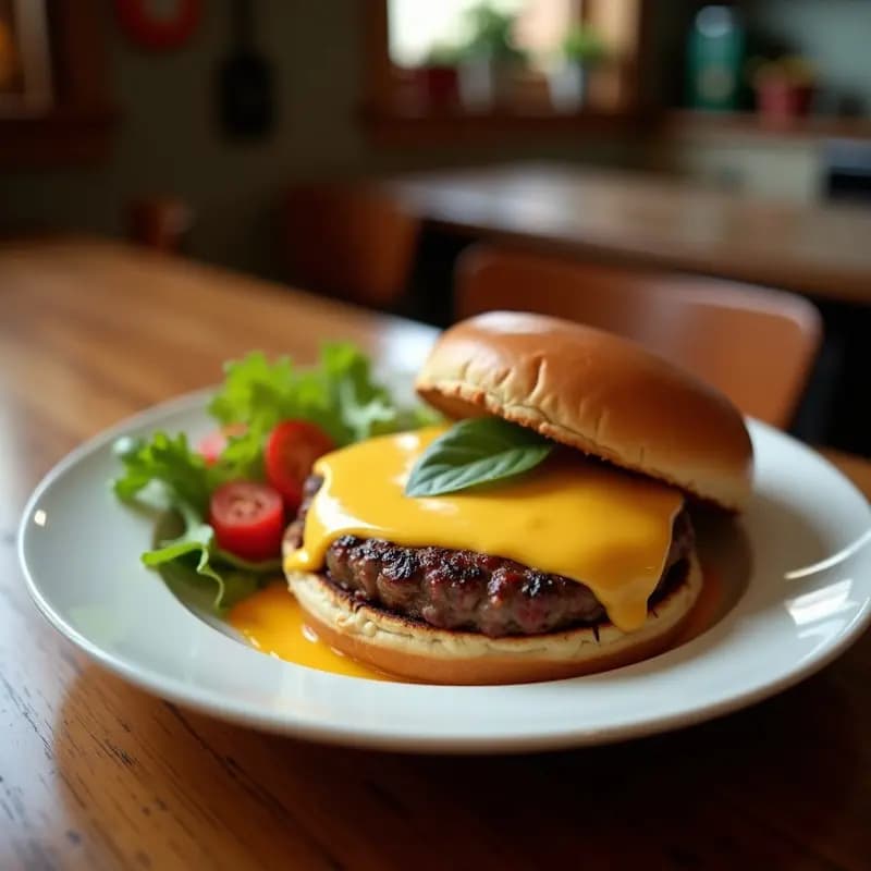 Hamburguesa de Chorizo Ibérico y Queso Manchego Fundido: Receta Española Hipercalórica en 15 Minutos