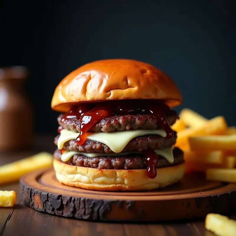 Hamburguesa de Doble Queso Azul y Mermelada de Higos: Receta con Toque Gourmet