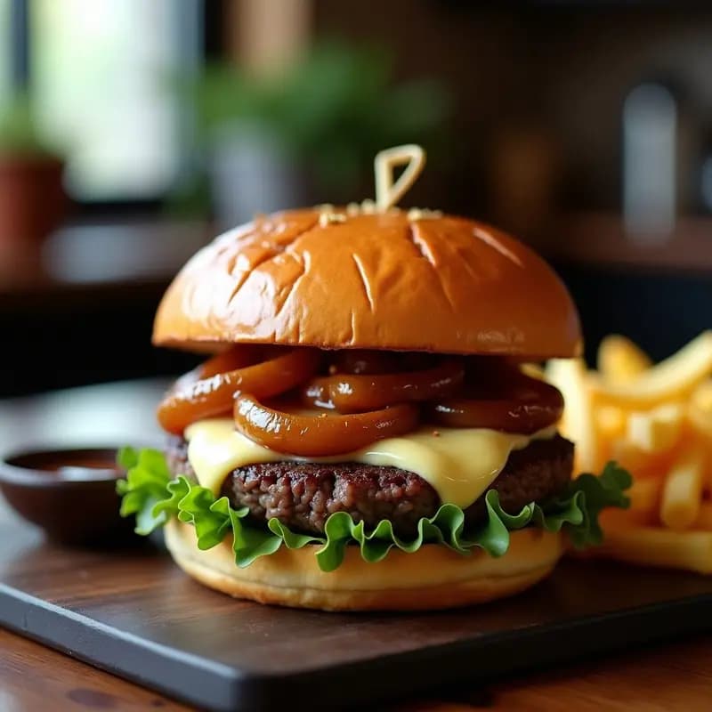 Hamburguesa de Foie con Confitura de Cebolla Caramelizada y Queso Brie: Receta Gourmet para Ocasiones Especiales